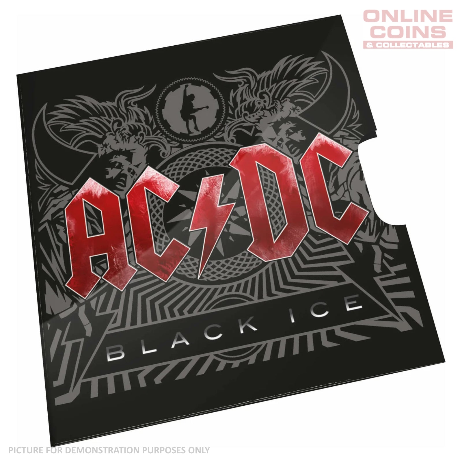 2023 20c CuNi Coloured Uncirculated Carded Coin - AC/DC 45th anniversary - Black Ice